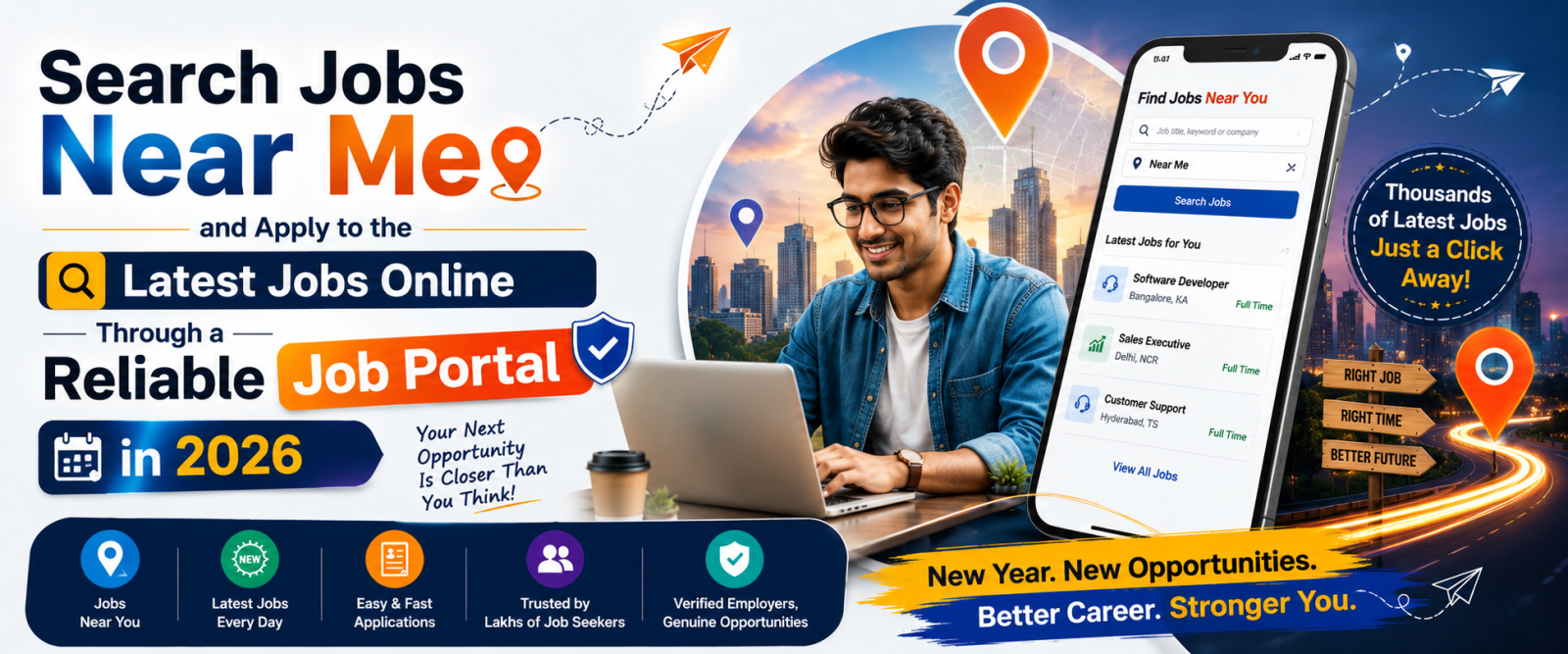 Search Jobs Near Me and Apply to the Latest Jobs Online Through a Reliable Job Portal in 2026